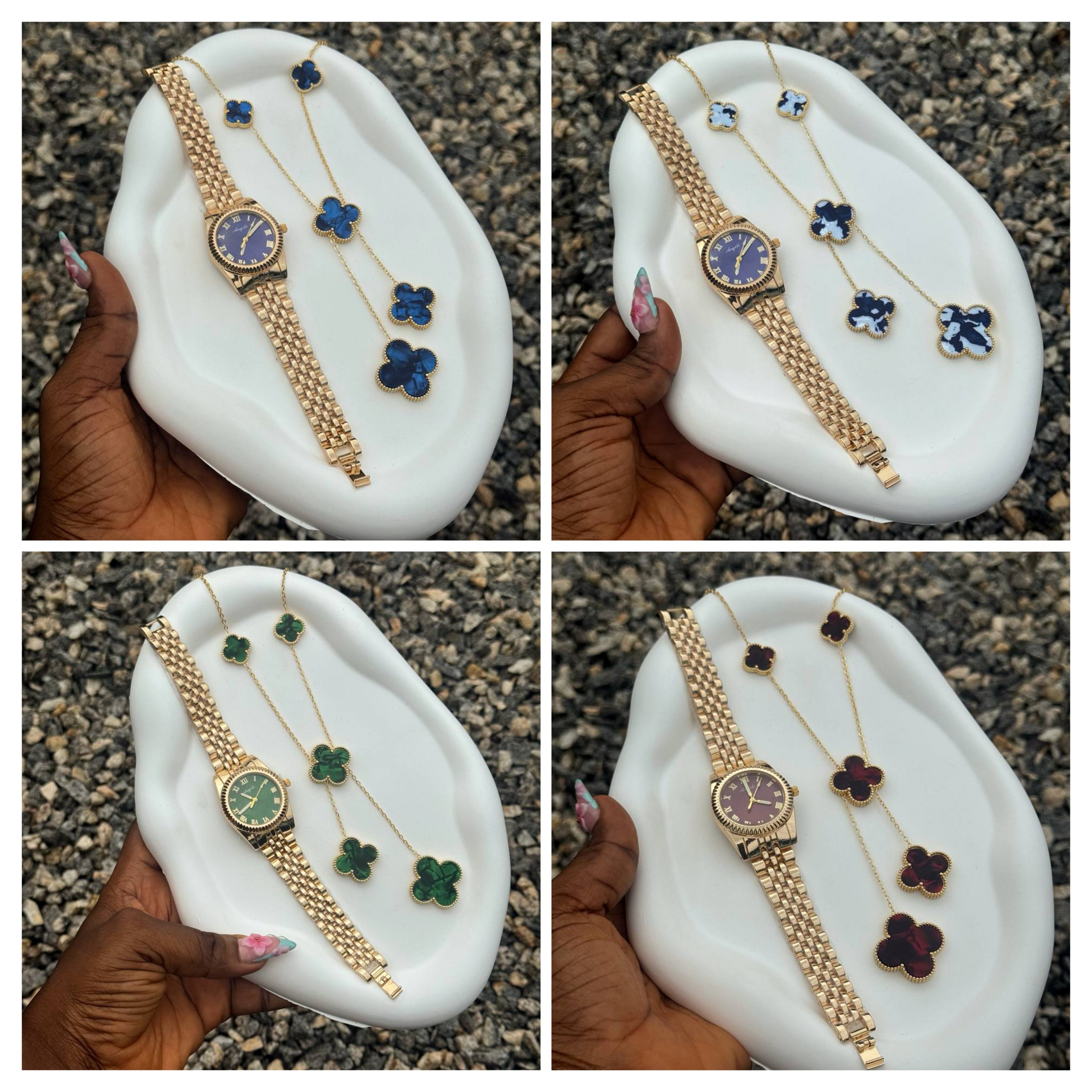 WRISTWATCH + VCA DROP NECKLACE COMBO