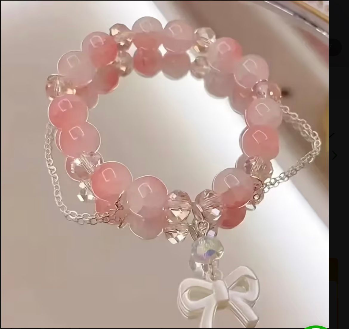 CUTE PINK BEADED BRACELET