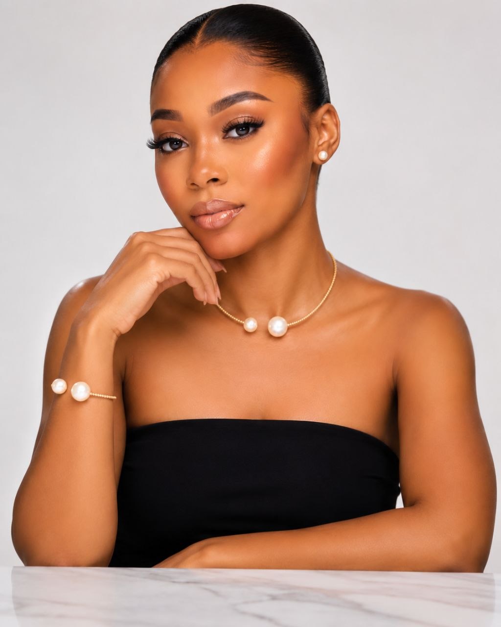 Fashion Pearl Choker Set
